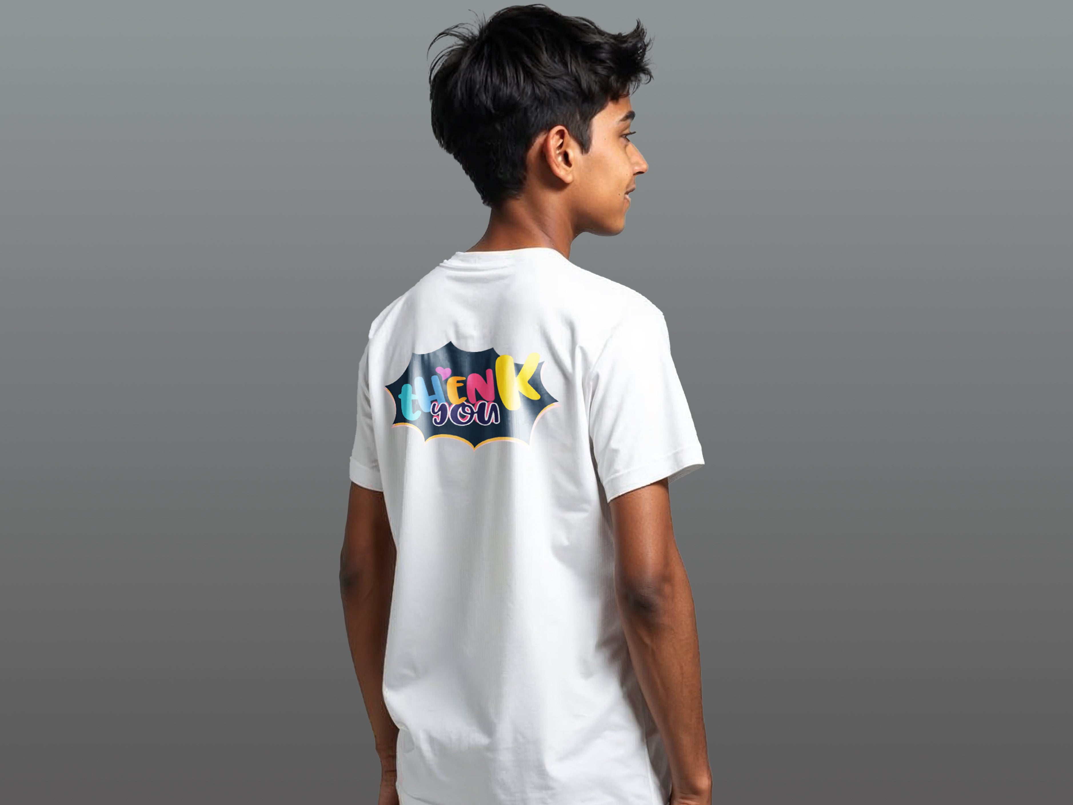 TMKOC White Printed Regular Fit T-Shirts THENK YOU