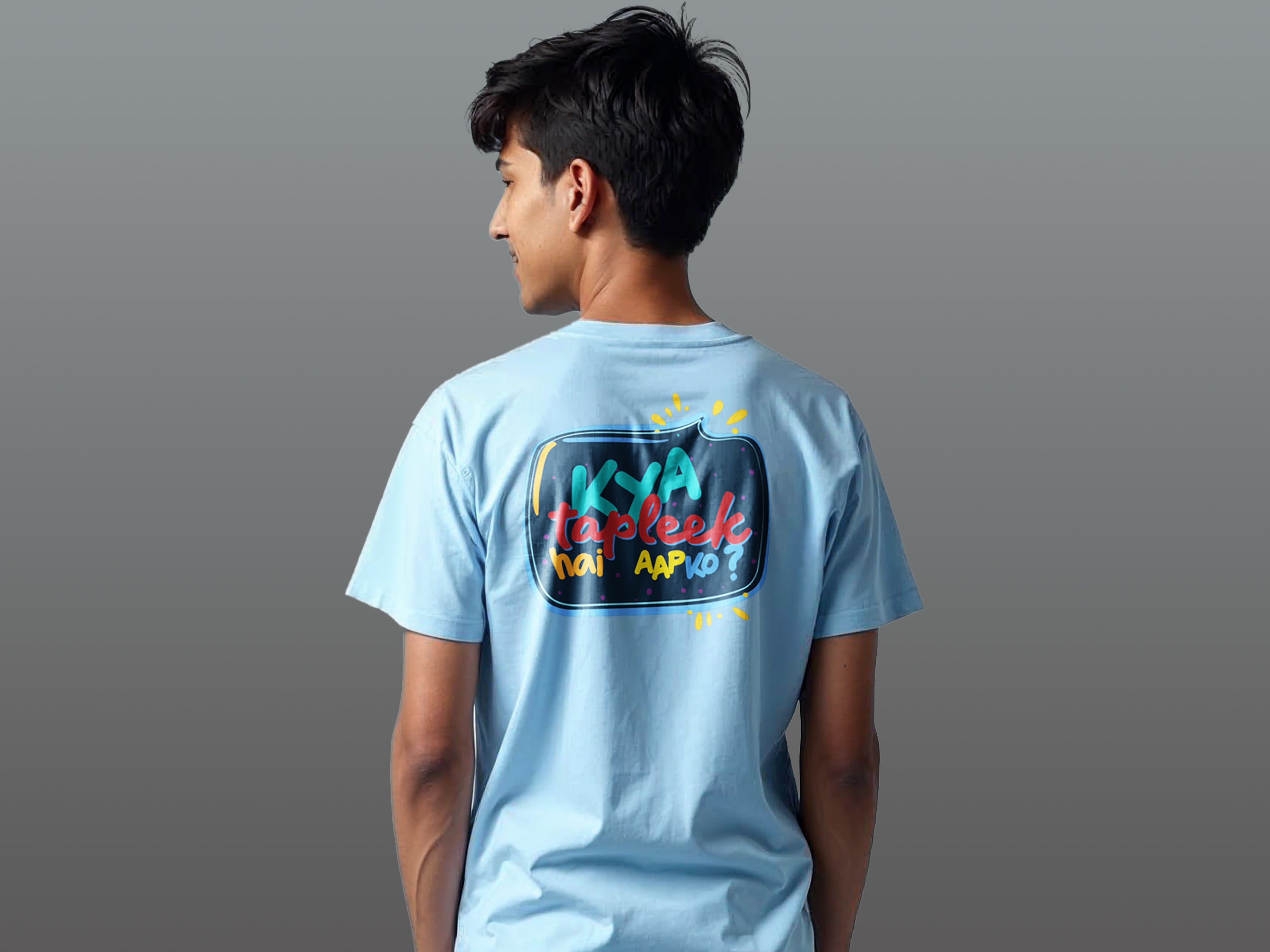 TMKOC Teens Blue Printed Regular Fit T-Shirts KYA TAPLEEK HAI AAPKO