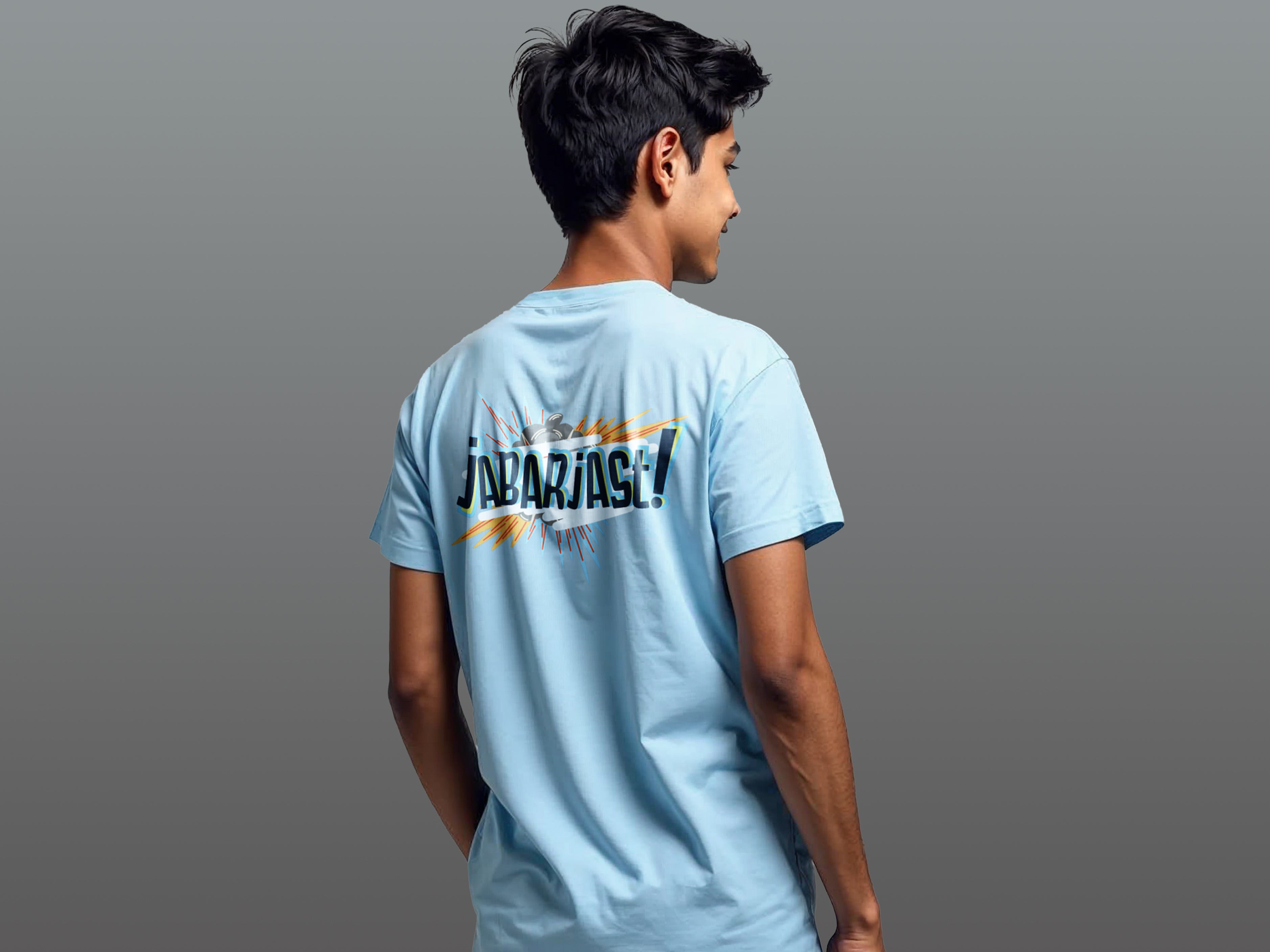 TMKOC Teens Blue Printed Regular Fit T-Shirts JABARJAST