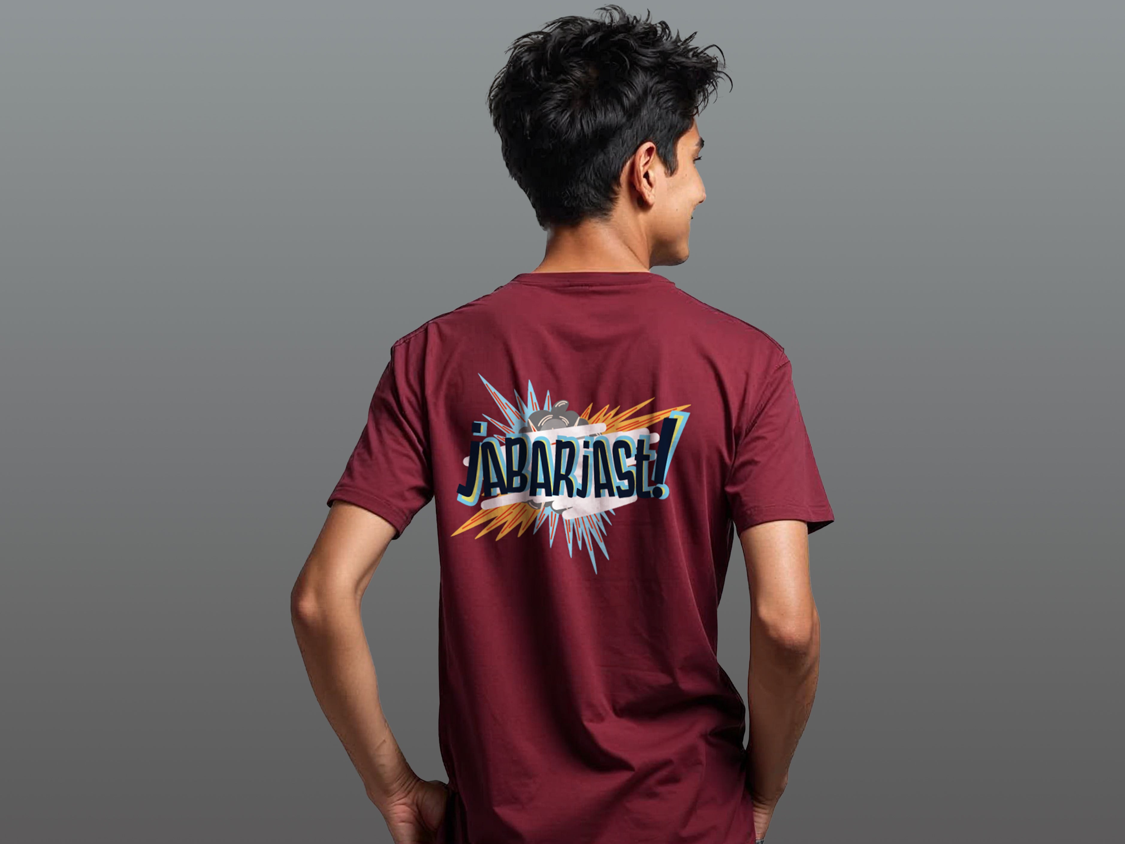 TMKOC Maroon Printed Regular Fit T-Shirts JABARJAST