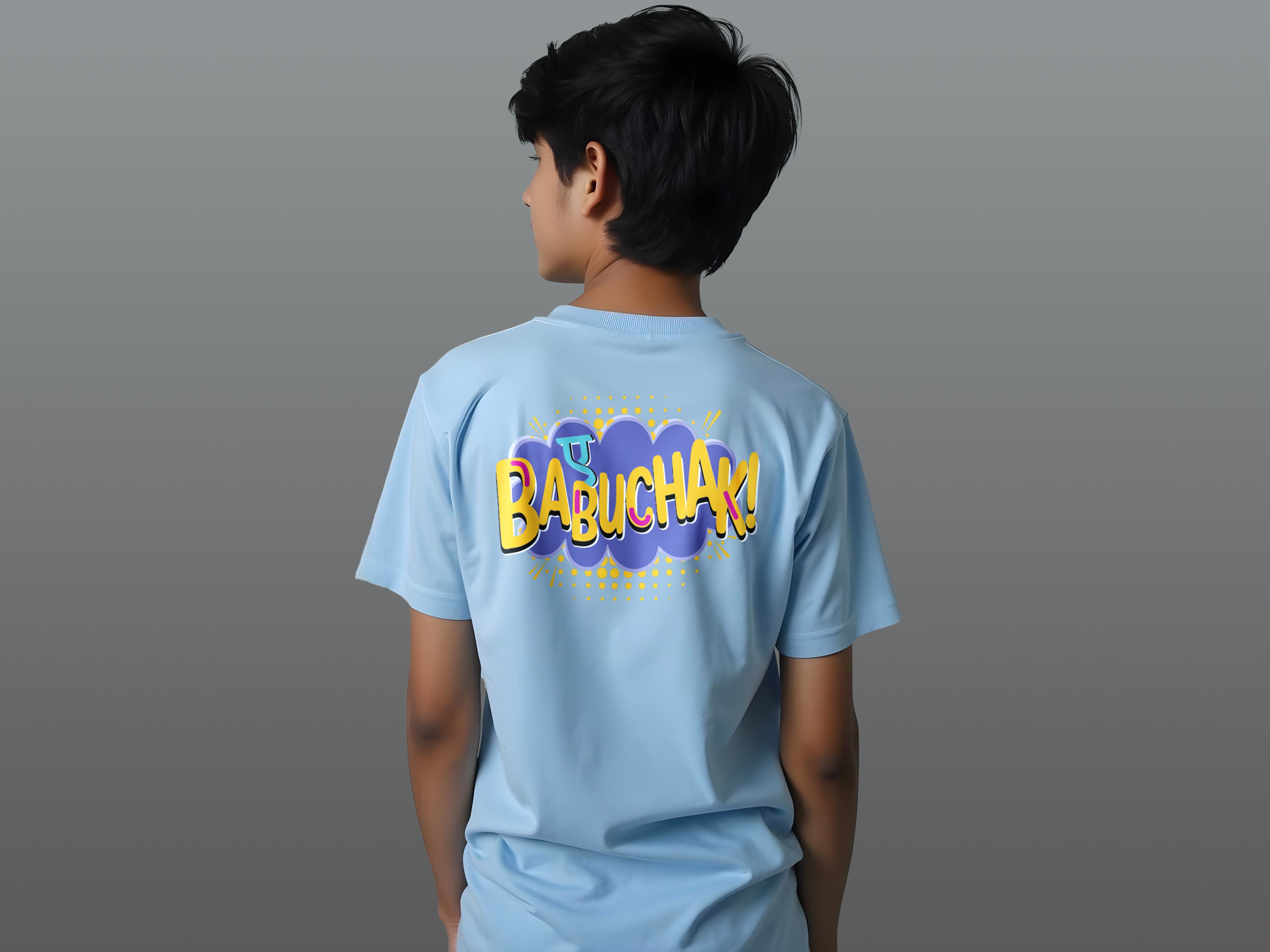 TMKOC Teens Blue Printed Regular Fit T-Shirts AYE BABUCHAK