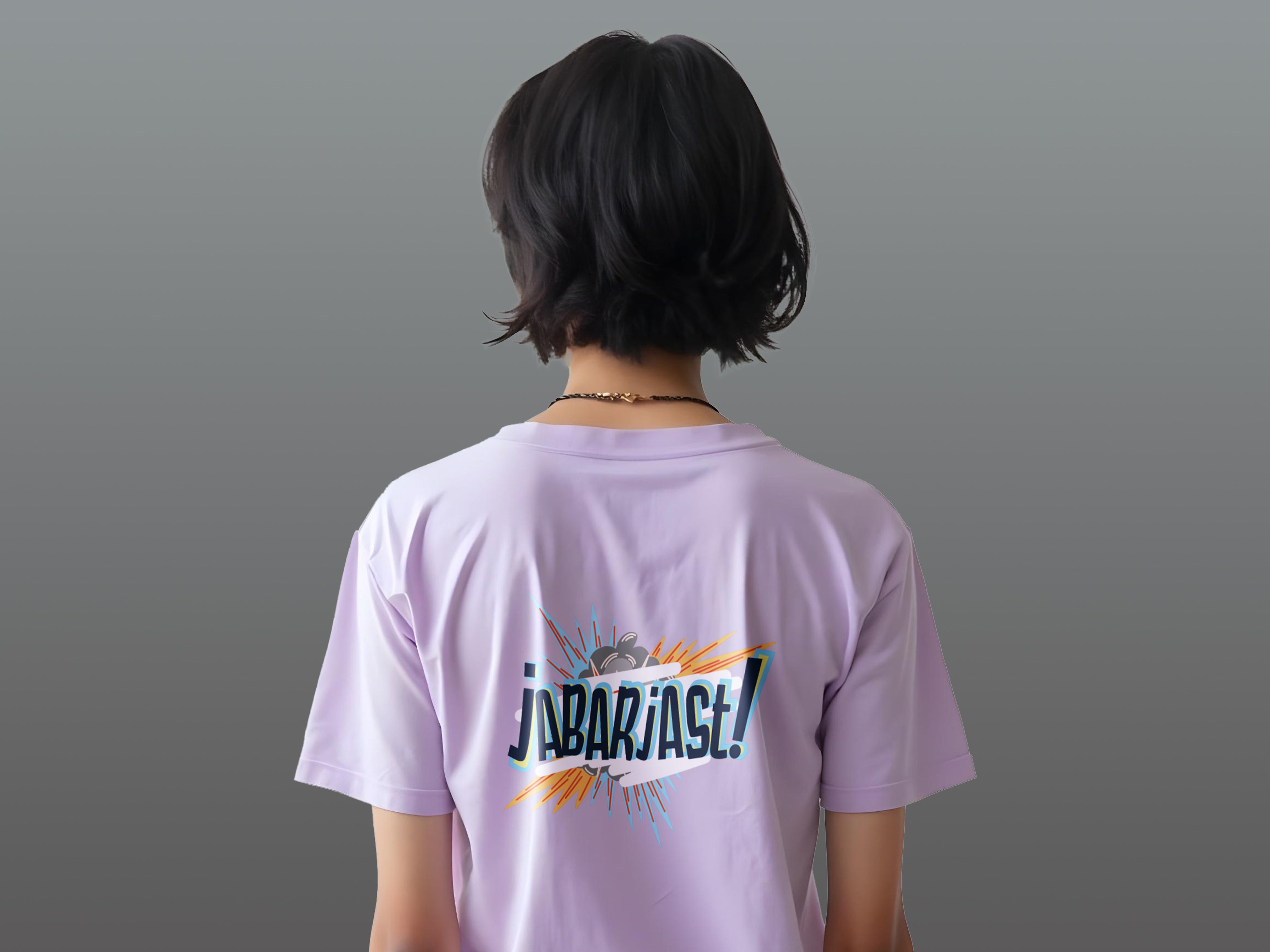 TMKOC Printed Lavender T-Shirts For Women JABARJAST