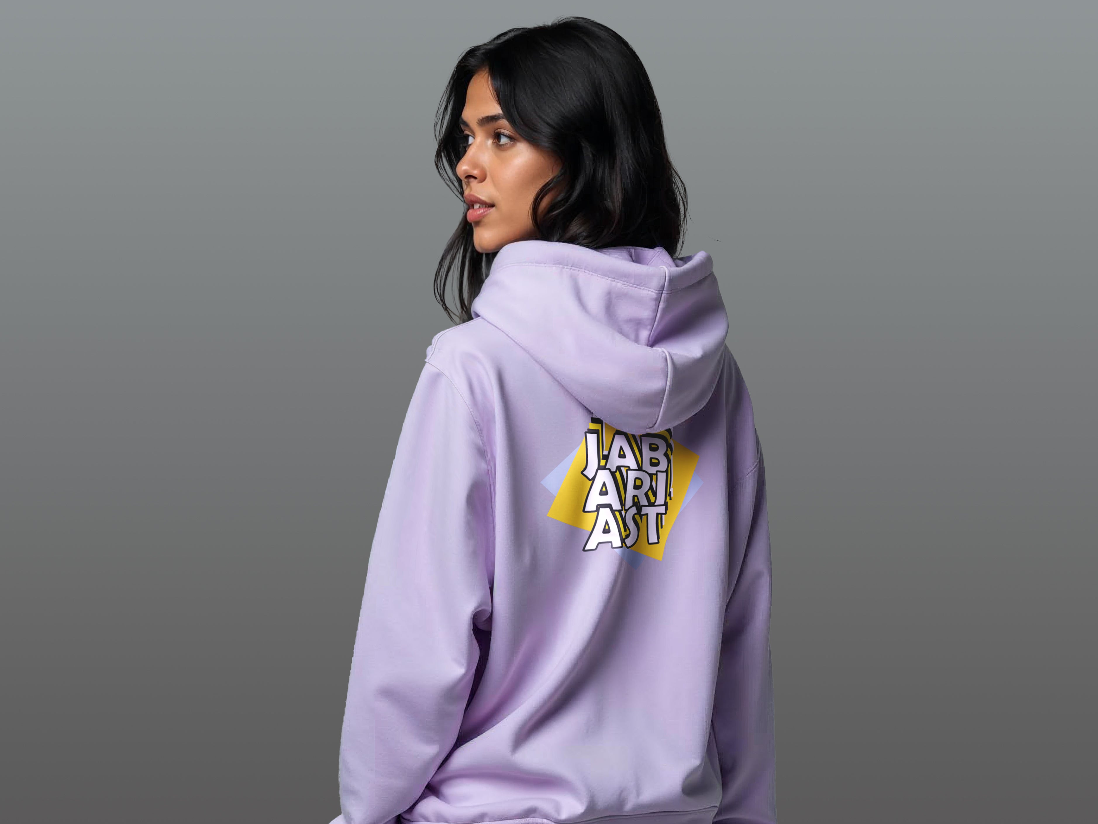 TMKOC Women Lavender Oversized Hoodies Cotton 350 GSM Long Sleeve JABARJAST