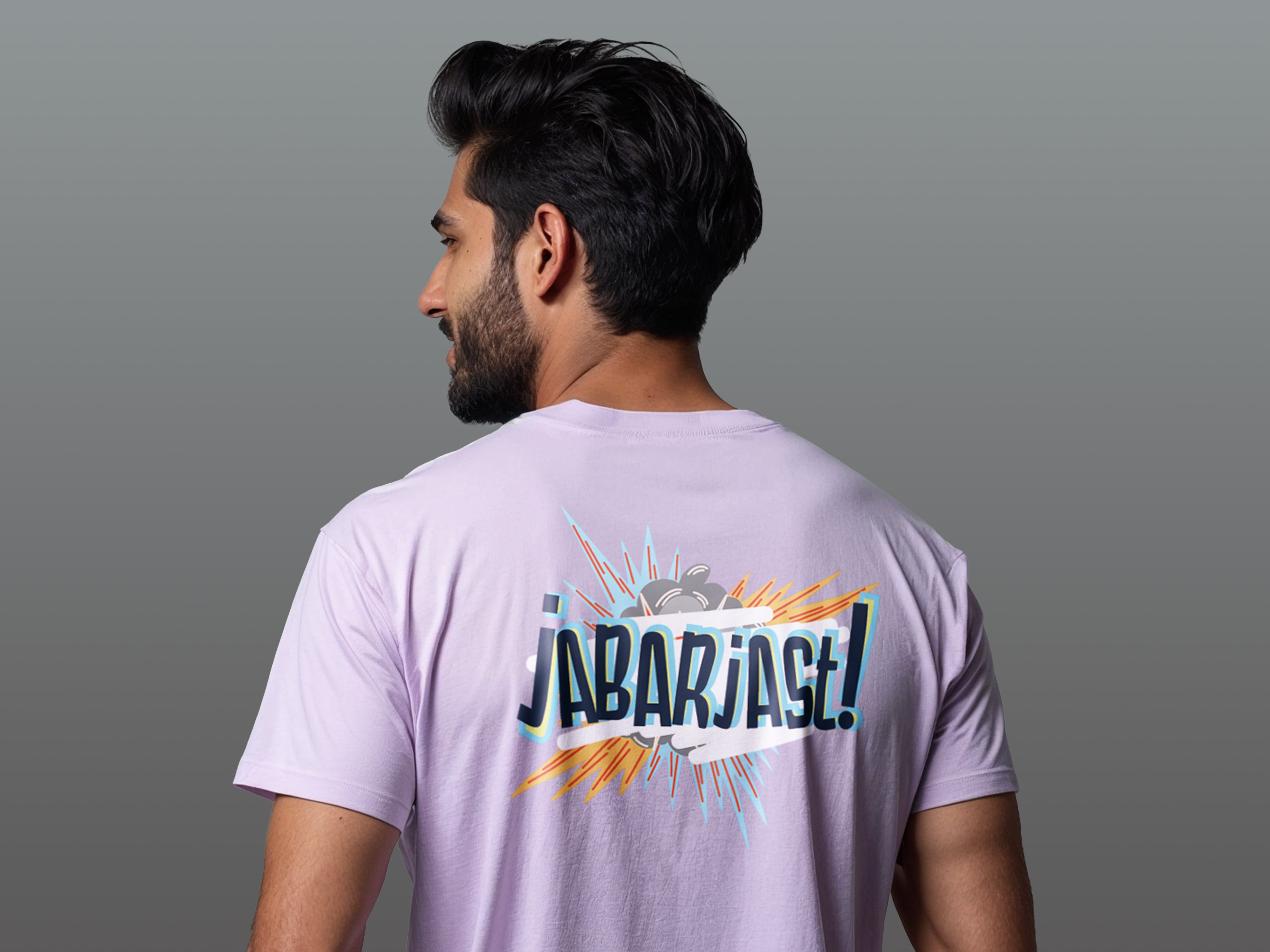 TMKOC Regular Fit Back Printed Lavender T-Shirts JABARJAST