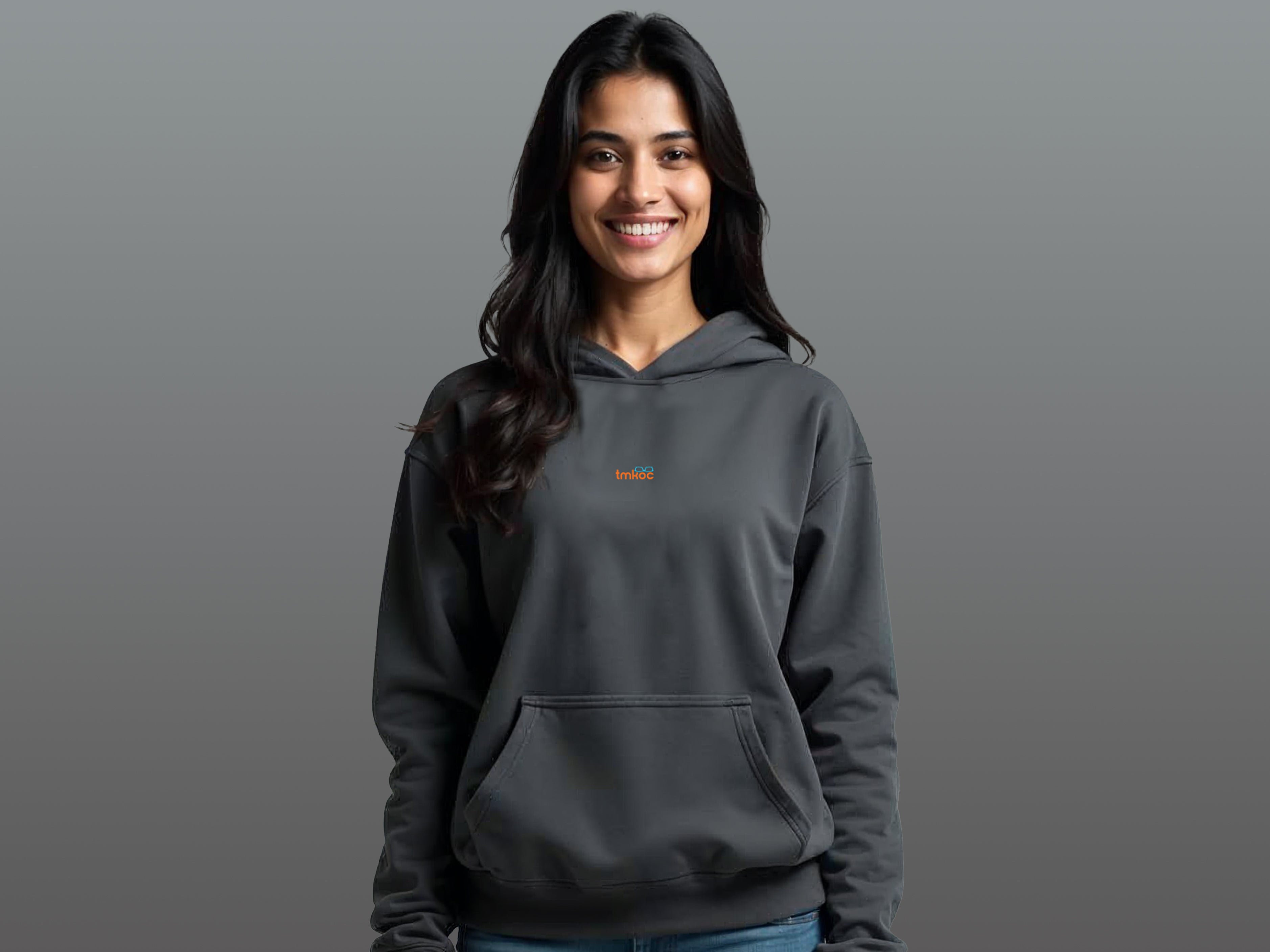 TMKOC Regular Fit Grey Hoodies for Women