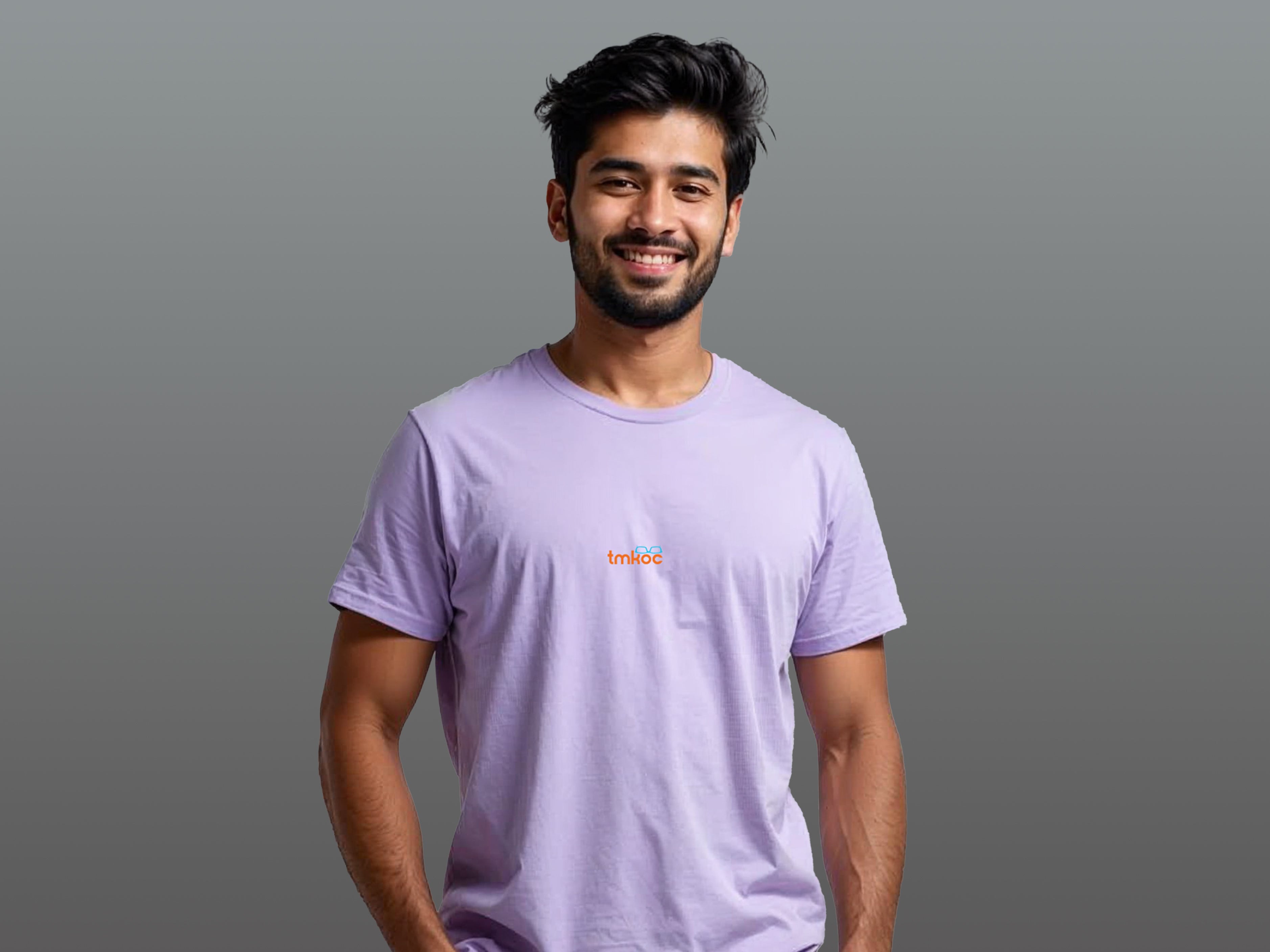 TMKOC Regular Fit Back Printed Lavender T-Shirts