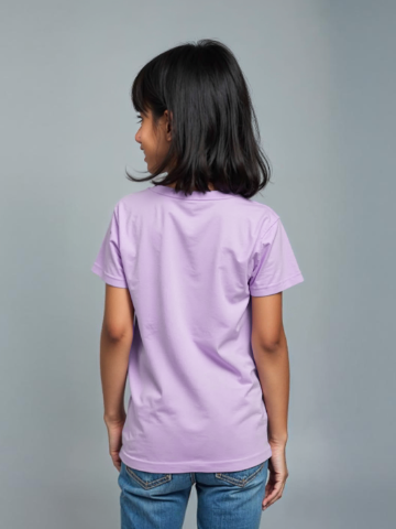 TMKOC Kids Lavender Regular Fit Printed T-Shirts